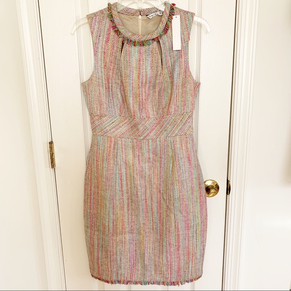 Trina Turk Dresses & Skirts - Trina Turk Multicolor Thread Silk Halter Dress